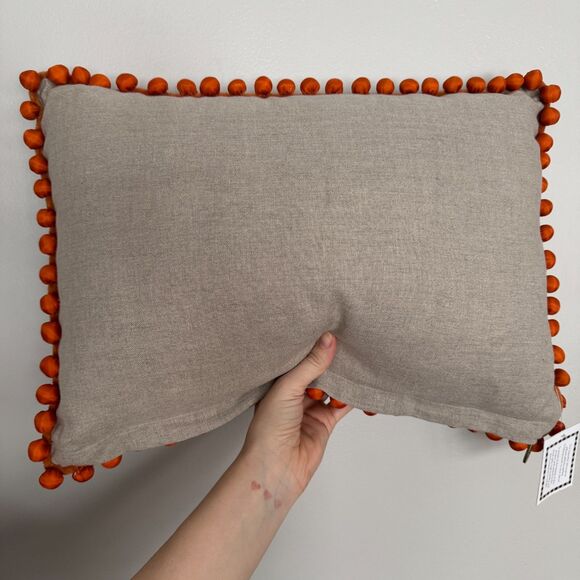 MacKenzie-Childs Cornucopia Beaded Embroidered Throw Pillow NWT Fall Decor 20x14 - Picture 13 of 13